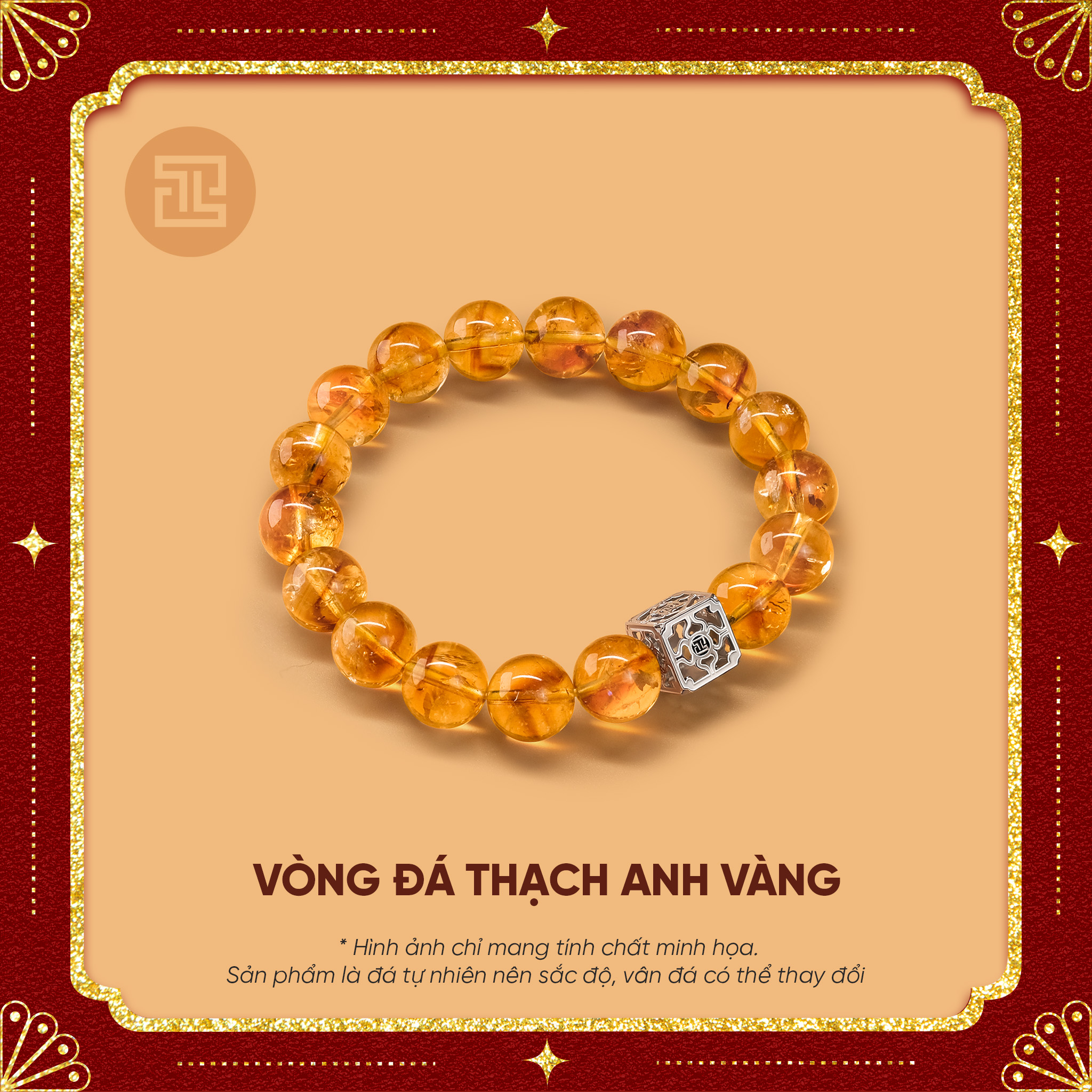 VÒNG THẠCH ANH VÀNG 3A (CITRINE)